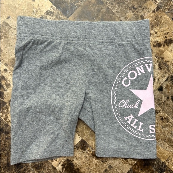 Converse Other - Converse Gray Shorts with Pink Logo 5-6 years